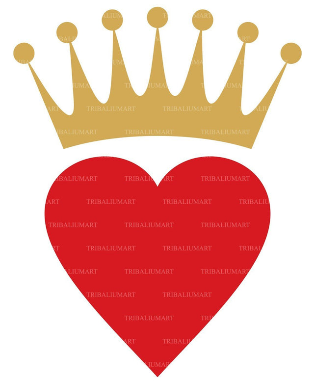 Heart with crown SVG TribaliumArtSF 