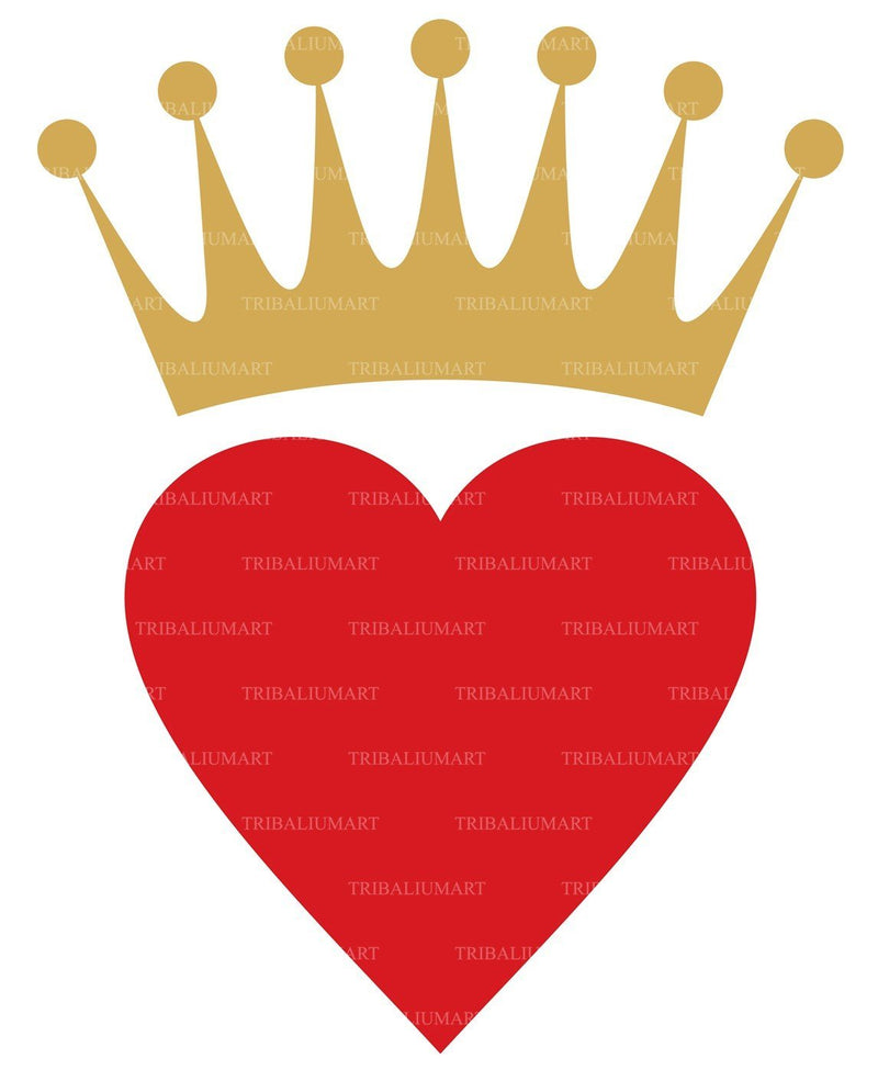 Heart with crown SVG TribaliumArtSF 