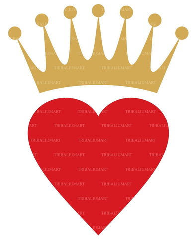 Heart with crown SVG TribaliumArtSF 