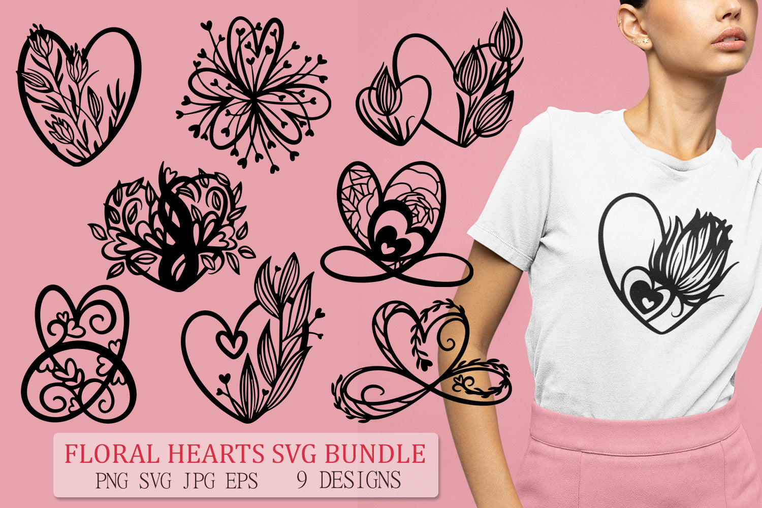 Floral Shirt Design Svg Womens T Shirt Graphic by