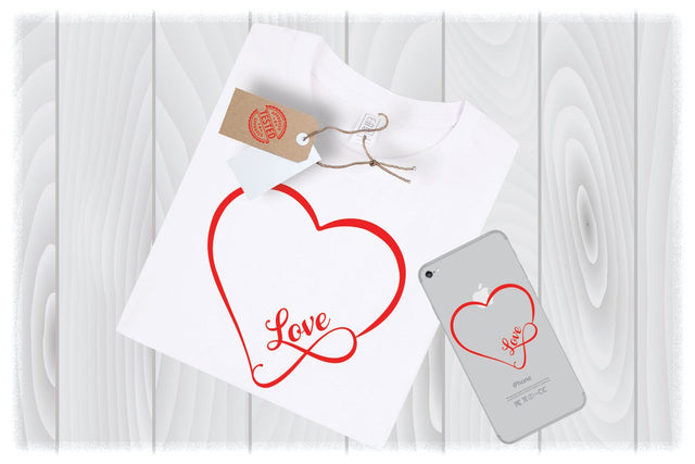 Heart with Love SVG Files for Cricut Designs | Valentines Day SVG Files SVG My Sew Cute Boutique 