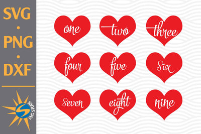 Heart With Numbers SVG, PNG, DXF Digital Files Include SVG SVGStoreShop 
