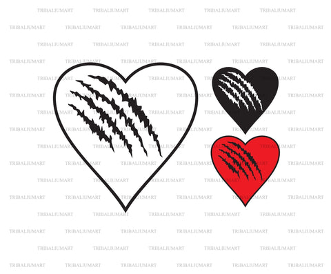 Heart with Scar SVG TribaliumArtSF 