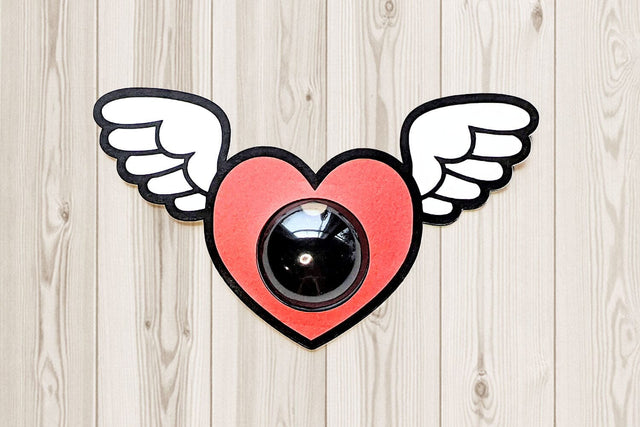 Heart with Wings Candy Dome Holder SVG 3D Paper Risa Rocks It 