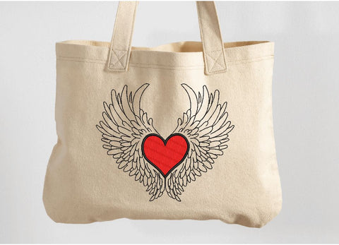 Heart with Wings Machine Embroidery Design Embroidery/Applique DESIGNS Canada Embroidery 