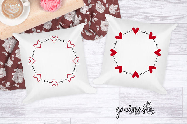Heart Wreath Frame SVG Gardenias Art Shop 