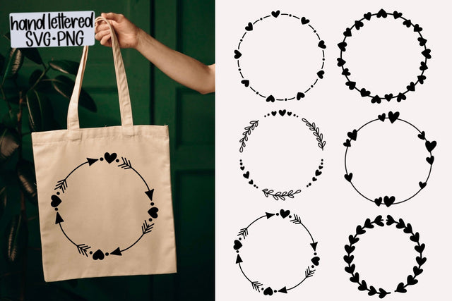 Heart wreath svg bundle, Hand lettered svg SVG AnitaAlyiaLettering 