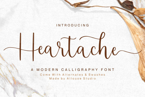 Heartache Font Allouse.Studio 