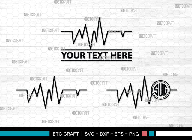 Heartbeat Monogram, Heartbeat Silhouette, Heartbeat SVG, Stethoscope Svg, Pulse Svg, Medical Svg, SB00144 SVG ETC Craft 