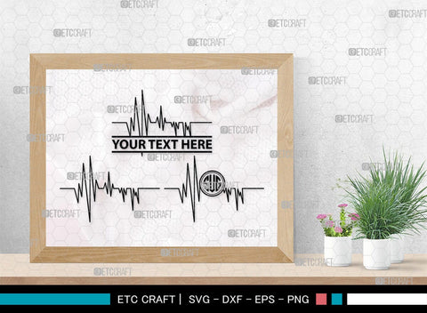 Heartbeat Monogram, Heartbeat Silhouette, Heartbeat SVG, Stethoscope Svg, Pulse Svg, Medical Svg, SB00144 SVG ETC Craft 