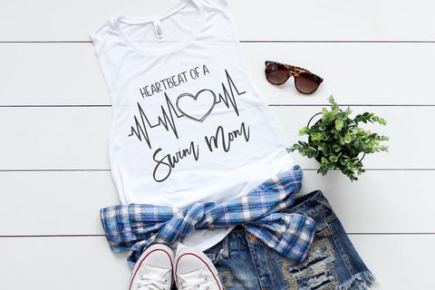 Heartbeat Of A Swim Mom SVG Morgan Day Designs 