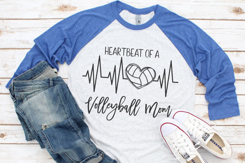 Heartbeat Of A Volleyball Mom SVG Morgan Day Designs 