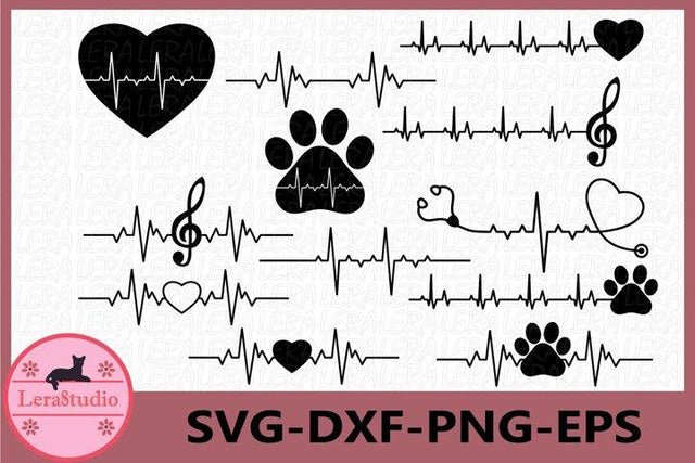 Heartbeat svg, ekg svg SVG Lerastudio 