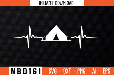 HEARTBEAT WITH COMPING T-Shirt Design SVG Nbd161 