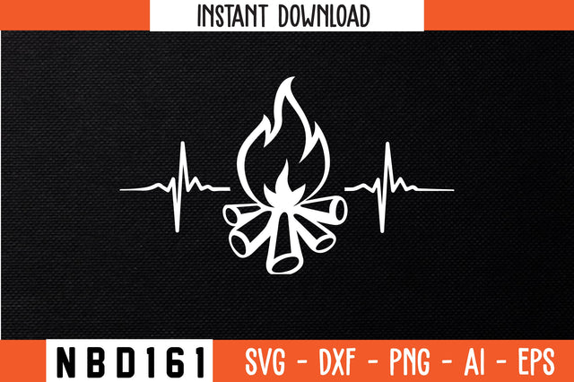 HEARTBEAT WITH COMPING T-Shirt Design SVG Nbd161 