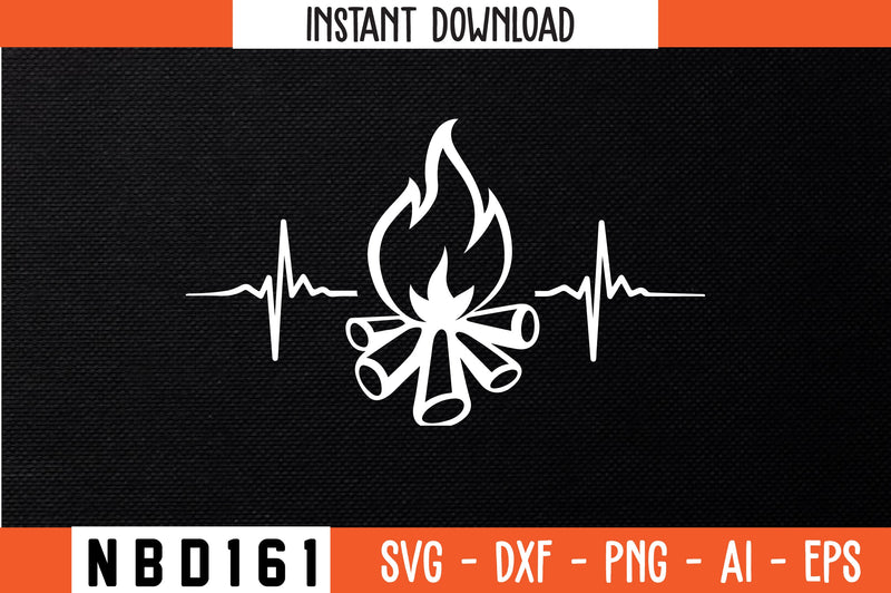 HEARTBEAT WITH COMPING T-Shirt Design SVG Nbd161 