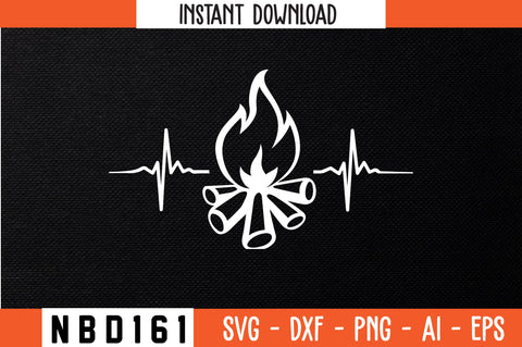 HEARTBEAT WITH COMPING T-Shirt Design SVG Nbd161 