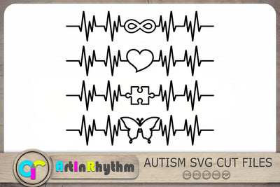 Heartbeats Svg, Heart Svg, Autism Awareness Svg, Autism Svg SVG Artinrhythm shop 