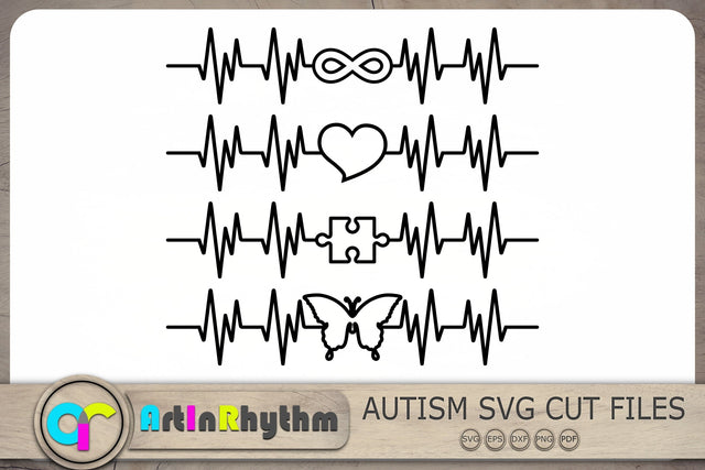 Heartbeats Svg, Heart Svg, Autism Awareness Svg, Autism Svg SVG Artinrhythm shop 