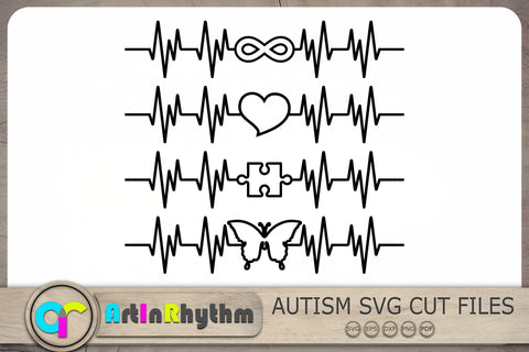 Heartbeats Svg, Heart Svg, Autism Awareness Svg, Autism Svg SVG Artinrhythm shop 
