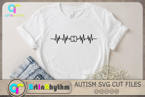 Heartbeats Svg, Heart Svg, Autism Awareness Svg, Autism Svg SVG Artinrhythm shop 