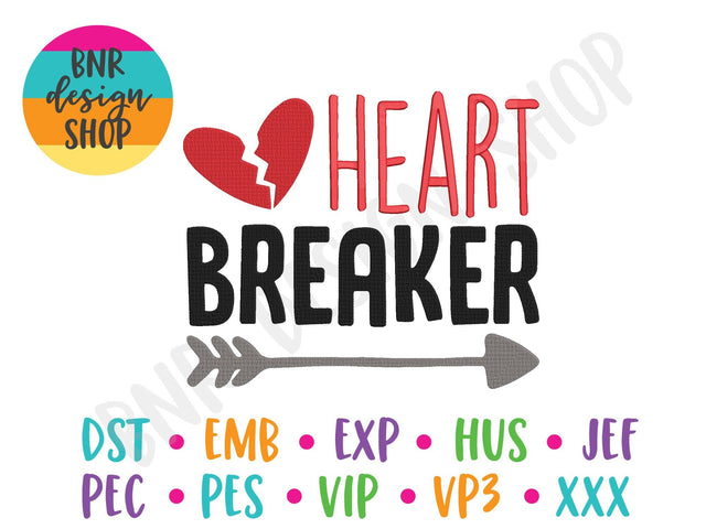 Heartbreaker Machine Embroidery Design Embroidery/Applique BNRDesignShop 