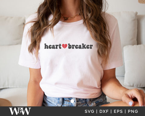Heartbreaker SVG | Retro Valentine SVG SVG Wood And Walt 