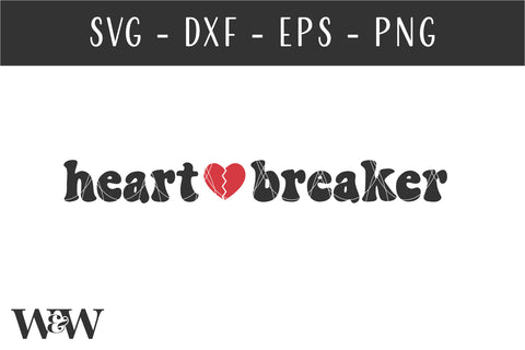 Heartbreaker SVG | Retro Valentine SVG SVG Wood And Walt 