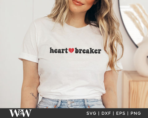 Heartbreaker SVG | Retro Valentine SVG SVG Wood And Walt 