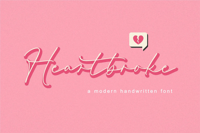 Heartbroke Font Aestherica Studio 