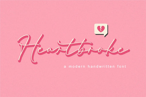 Heartbroke Font Aestherica Studio 