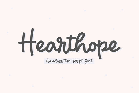 Hearthope - Handwritten Script Font Font KA Designs 