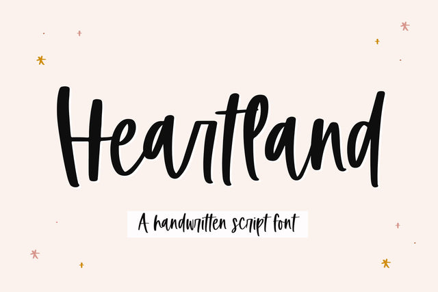 Heartland - Cute Handwritten Script Font Font KA Designs 