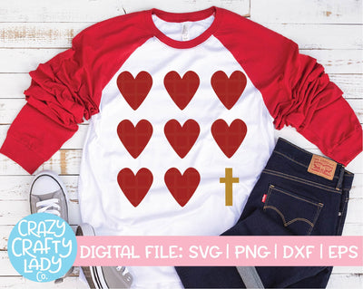 Hearts and Cross SVG Crazy Crafty Lady Co. 