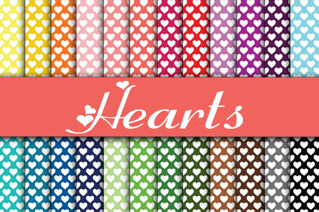 Hearts Digital Paper Sublimation Old Market 