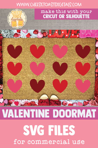 Hearts Doormat Design | Valentine's Day Doormat SVG SVG Cheese Toast Digitals 