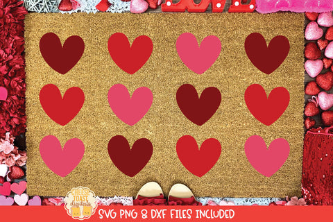 Hearts Doormat Design | Valentine's Day Doormat SVG SVG Cheese Toast Digitals 