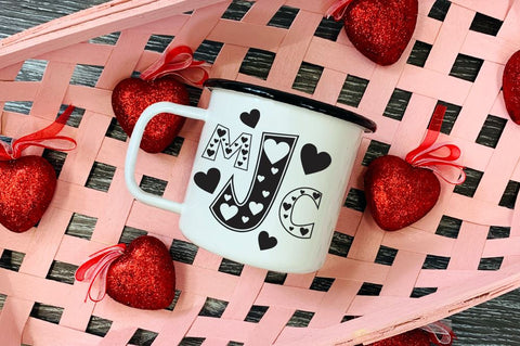 Hearts Font | An All Caps Fun Font Full of Hearts Font MissMarysEmbroidery 