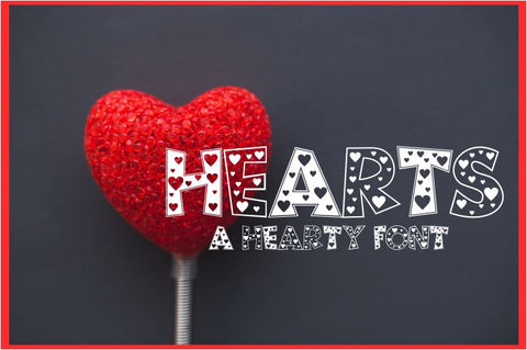 Hearts Font | An All Caps Fun Font Full of Hearts Font MissMarysEmbroidery 