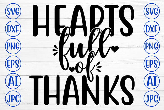 HEARTS FULL OF THANKS SVG Cut File SVG Syaman 