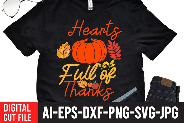 Hearts Full of Thanks SVG Design SVG BlackCatsMedia 
