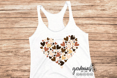 Hearts in Skin Tones SVG SVG Gardenias Art Shop 