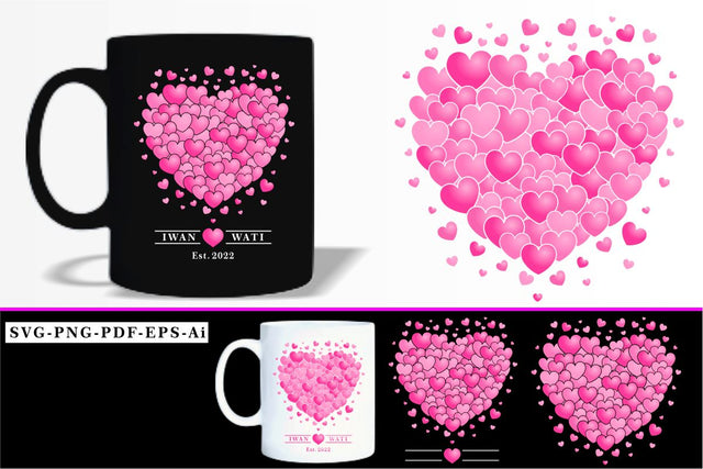 Hearts Pattern SVG Designs, Love Heart SVG, Mug Sublimation Designs, Valentines Day SVG Design SVG D2PUTRI, SVG BUNDLE, SUBLIMATION BUNDLE, T SHIRT DESIGNS BUNDLE 