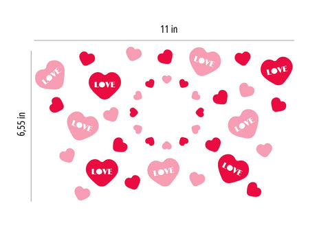 Hearts Starbucks Venti Cold Cup 24 OZ SVG. 24 Cup Wrap SVG SVG Olga Terlyanskaya 