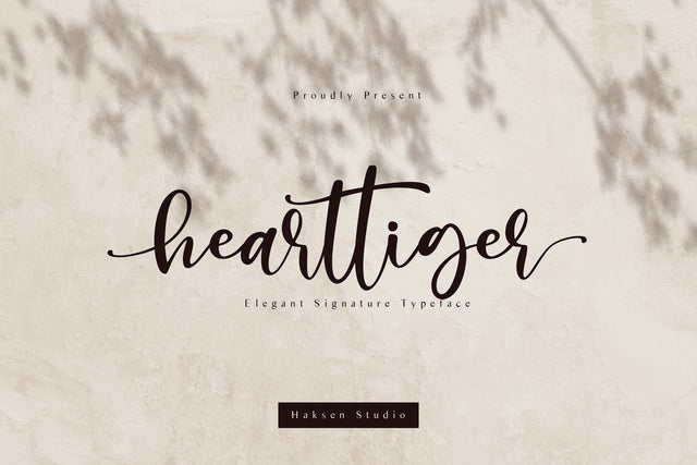 Hearttiger Elegant Handwritten Script Font Haksen 