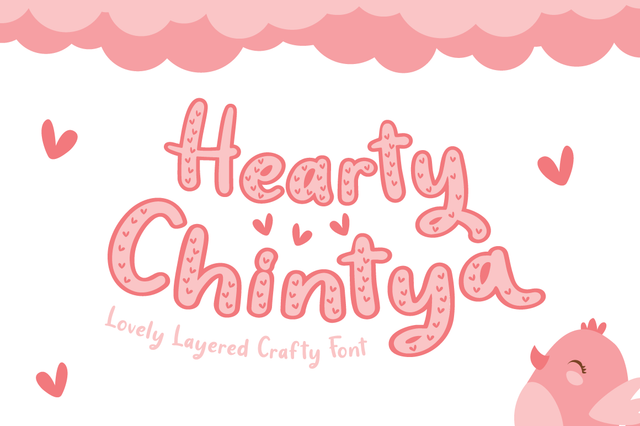 Hearty Chintya - Layered Crafty Font Font Attype studio 