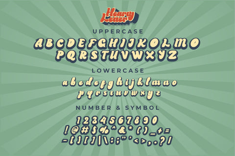 Hearty Letter Retro Font Font nearzz 