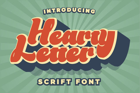 Hearty Letter Retro Font Font nearzz 