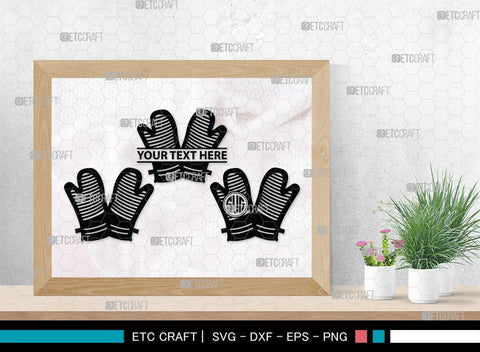 Heat Protective Mitten Monogram, Heat Protective Mitten Silhouette, Heat Protective Mitten SVG, Heat Protective Svg, Gloves Svg, SB00199 SVG ETC Craft 