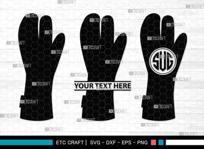 Heat Protective Mitten Monogram, Heat Protective Mitten Silhouette, Heat Protective Mitten SVG, Heat Protective Svg, Gloves Svg, SB00199 SVG ETC Craft 